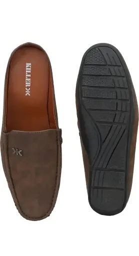KILLER KL8044 Lightweight Comfort Extra Soft Summer Trendy Premium Stylish Loafers For Men (Brown, 6)